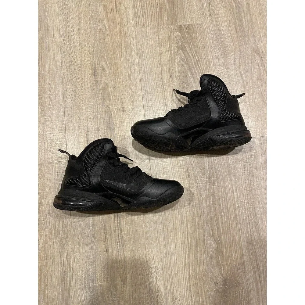 Nike Lebron 9 GS 472664-002 Basketball Athletic Boys Shoes Black Vintage Size 6Y